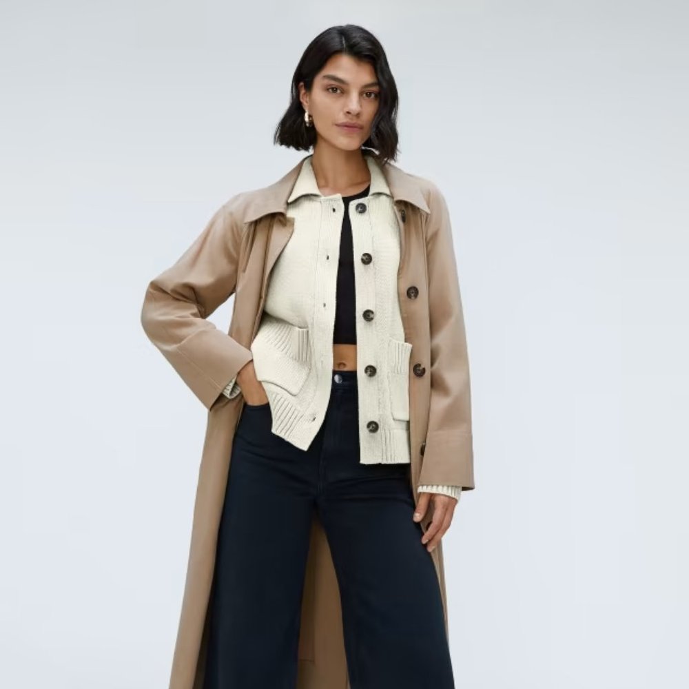 Everlane The Cotton Chore Sweater Jacket